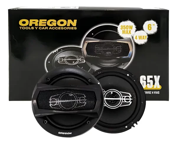 Producto - JUEGO DE PARLANTES OREGON 350 WATTS MAX 6 PULGADAS 4 VIAS NEGRO