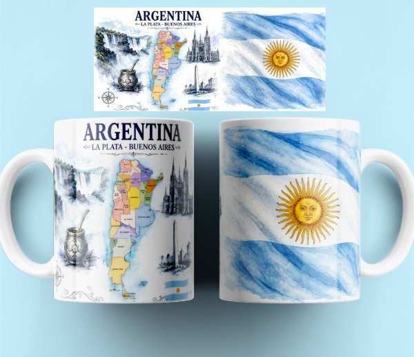 Producto - Plantillas Sublimar Tazas Argentina Buenos Aires Turismo #t713