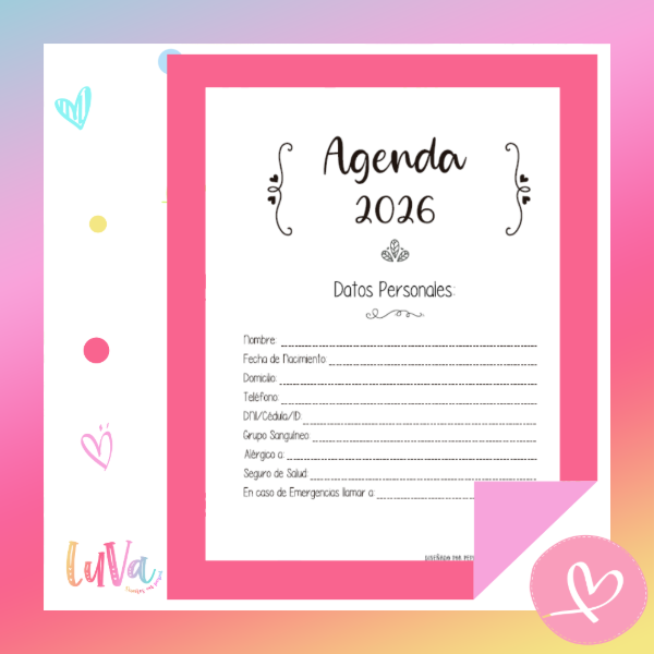Producto - Agenda Diaria 2026 - Simple con horarios
