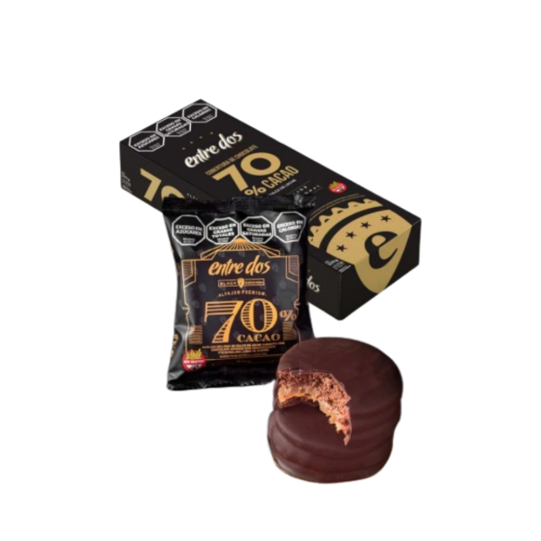 Producto - Estuche alfajor 70CACAO sin gluten 45g. x6u.