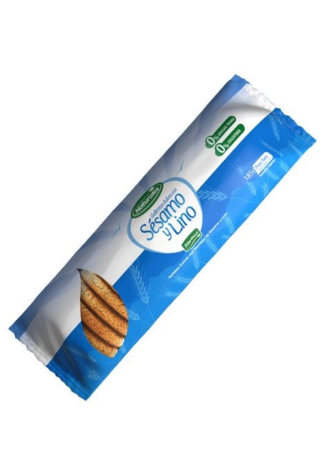 Producto - Galletitas Sésamo y Lino 185g. Caja x 15 u.