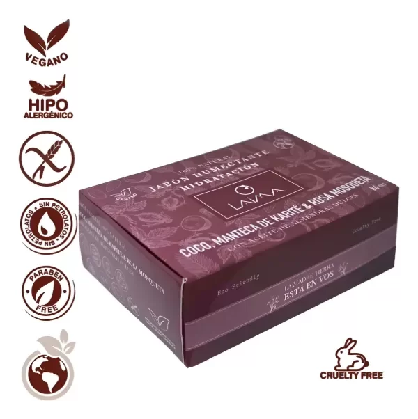 Producto - JABON HUMECTANTE - Coco, karite ,rosa - SIN TACC LAIMA  86 g