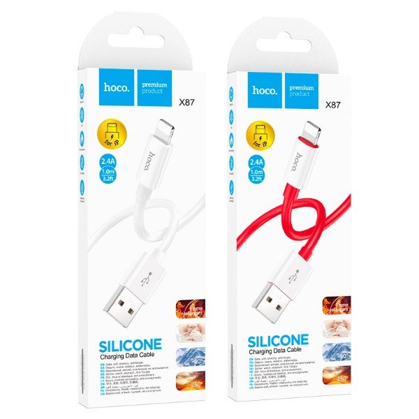 Producto - HOCO - X87 Cable Magic silicone Lighting - iPhone (1M) - 0