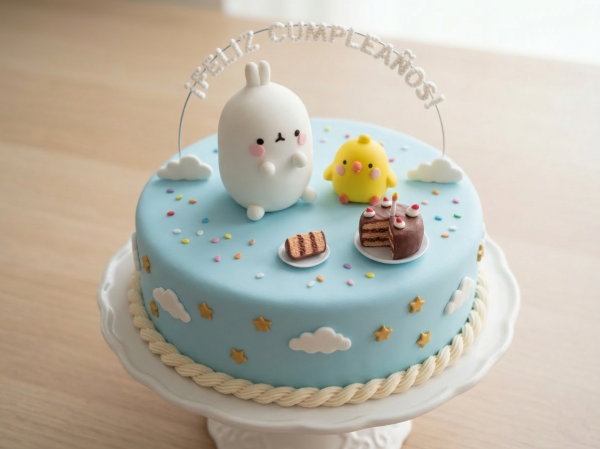 Producto - Adorno Para Torta Molang Y Piu Piu En Porcelana Fría