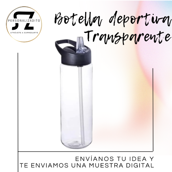 Producto - Botella deportiva transparente personalizada - 400ml y 750ml