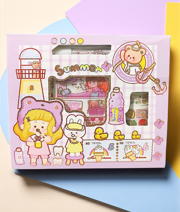 Producto - Caja Cute de Washi Tapes + Stickers + Cutter #2