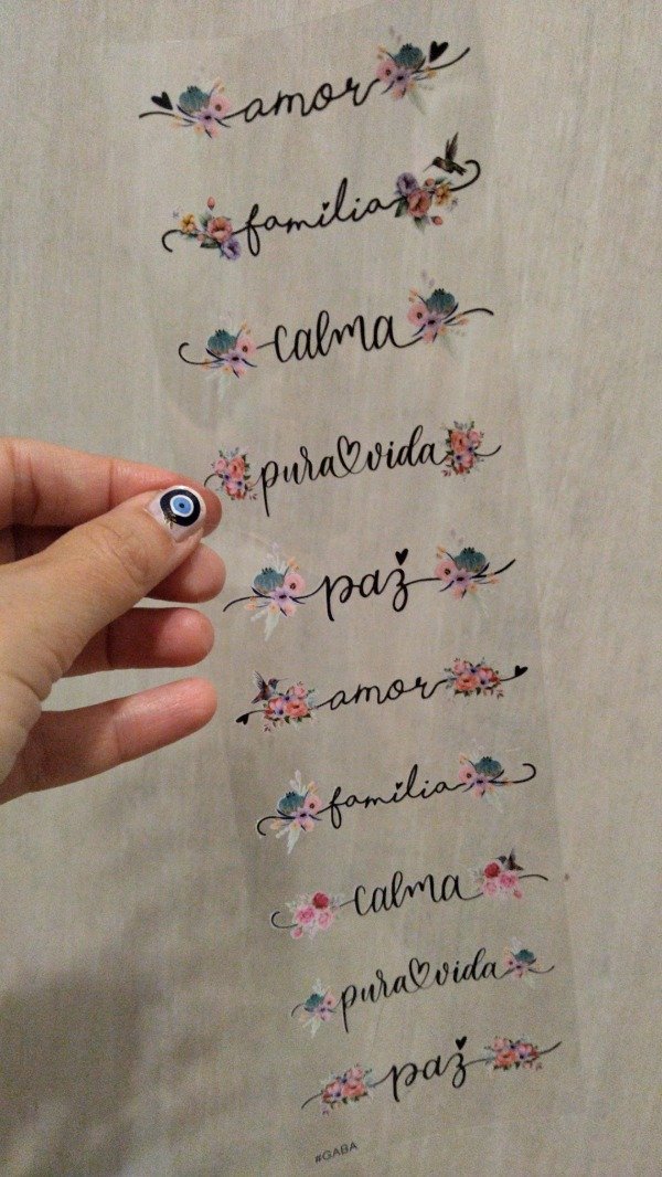 Producto - UV Tiras 8x28cm Palabras #6