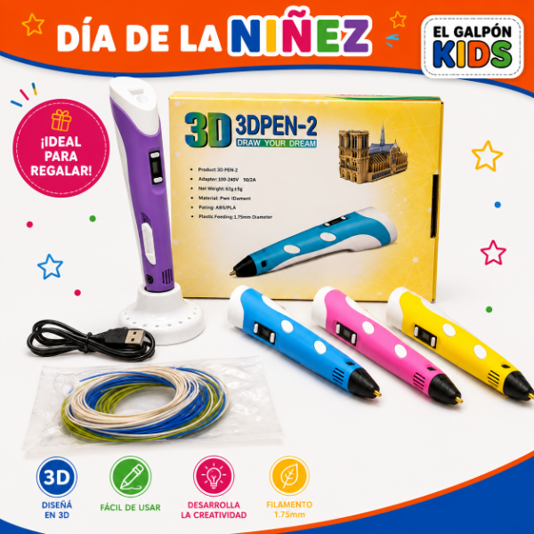 Producto - LAPICERA 3D + FILAMENTOS