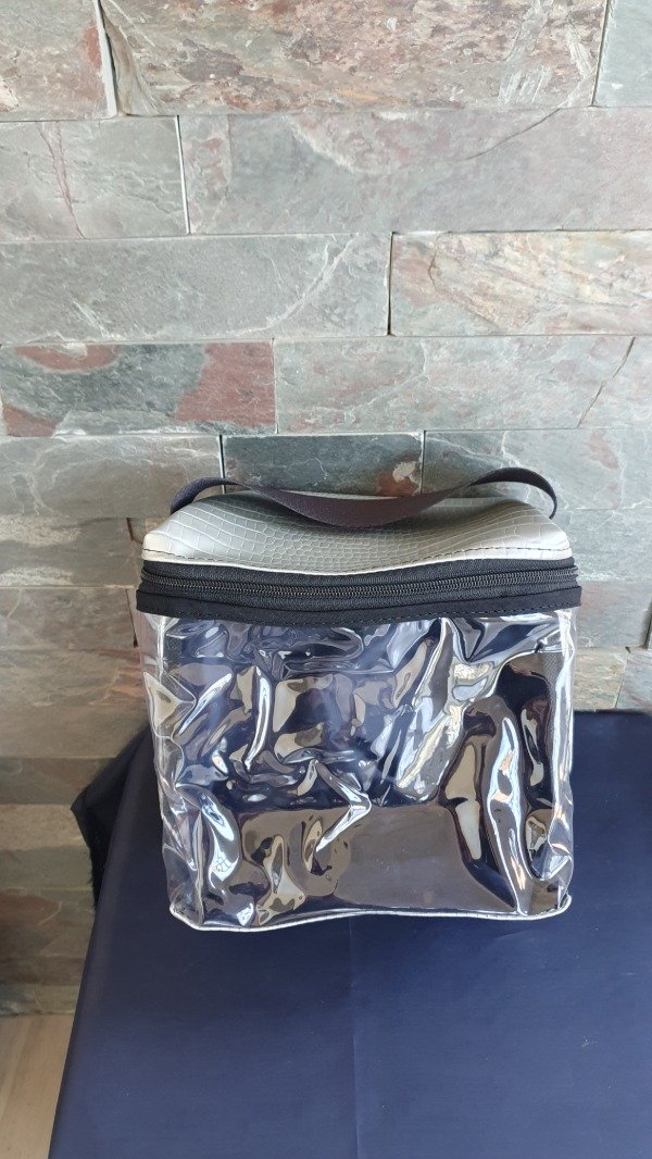 Producto - Neceser Cristal Cuero Ecológico Gris