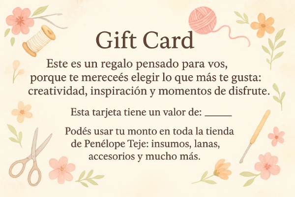 Producto - GIFT CARD PARA REGALAR (monto a elección)
