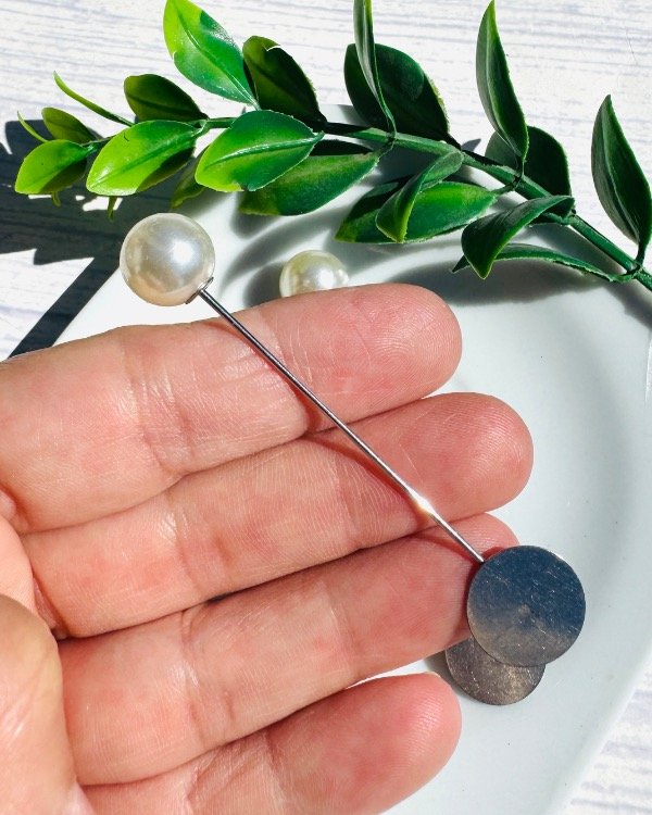 Producto - PRENDEDOR PIN SOLAPERO PERLA 12MM