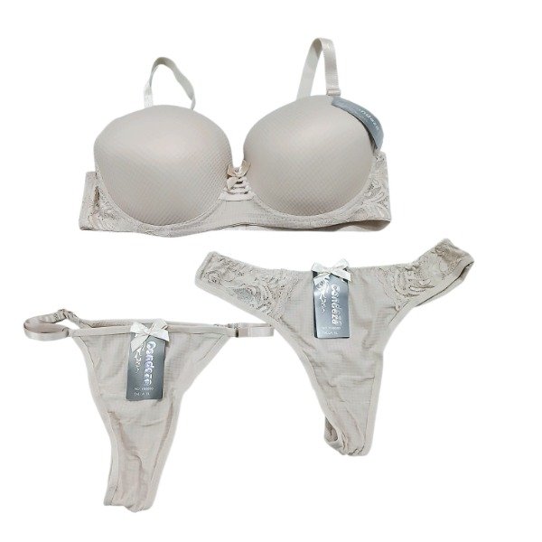 Producto - Conjunto Tres Piezas Beige Talle 105/110/115/120