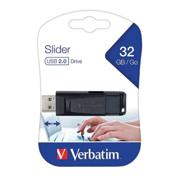 Producto - PEN DRIVE 32 GB SLIDER 71215 /98697 VERBATIM