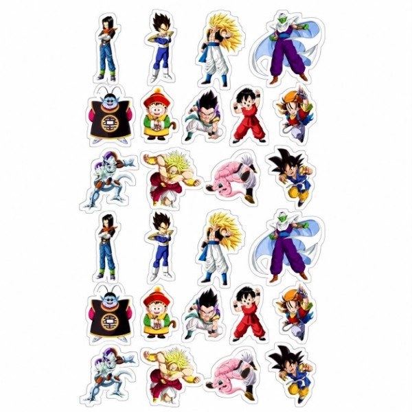 Producto - PLANCHAS A4 PREDISEÑADAS DRAGON BALL - TATUAJES TEMPORALES - 3