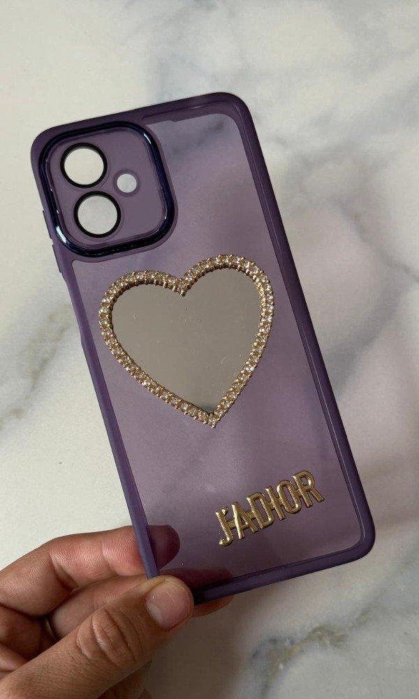 Producto - Funda espejo corazón moto G14