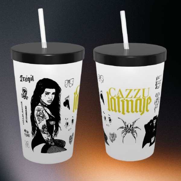 Producto - Eco Vaso Cazzu 500 Medio Litro - Incluye Tapa y Sorbete