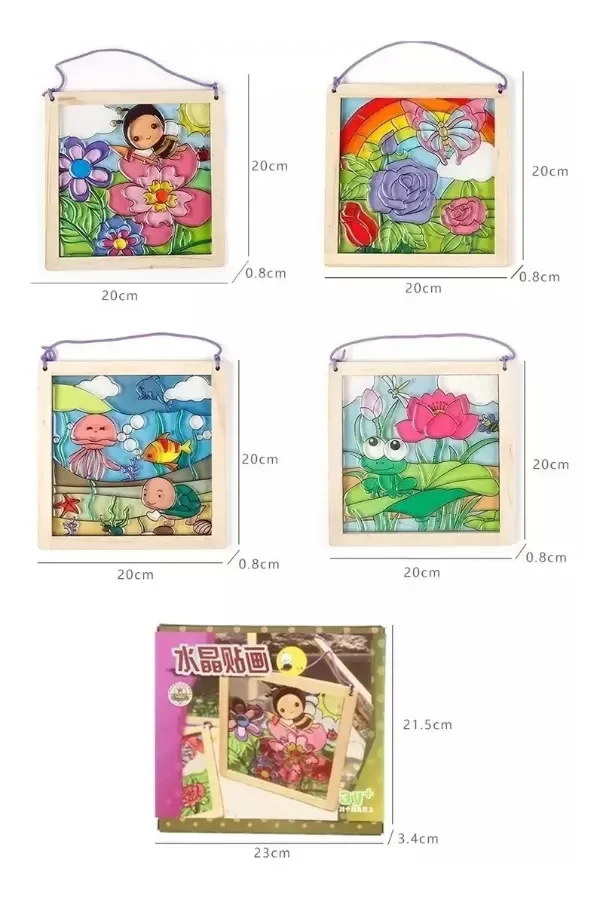 Producto - Cuadro DIY. Manualidad. Arma el dibujo con pegatinas de gel. - 6