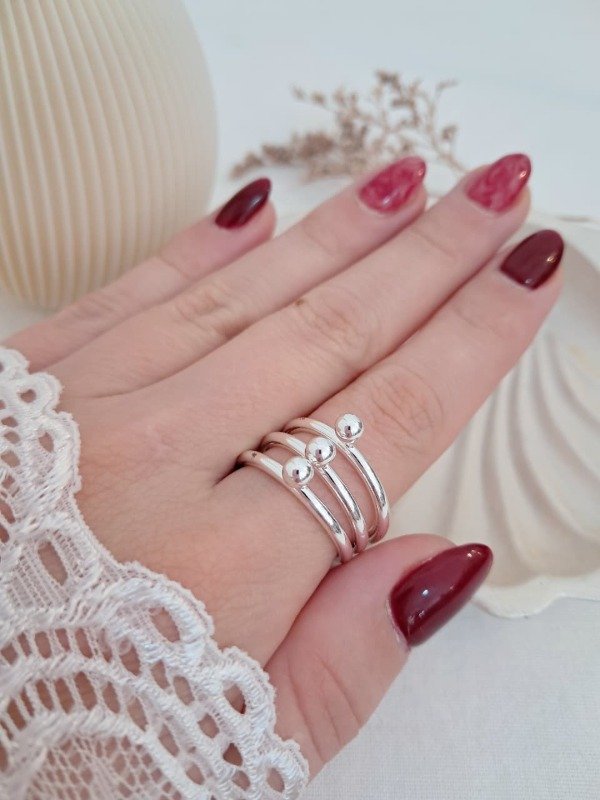 Producto - Anillo AB triple bolitas
