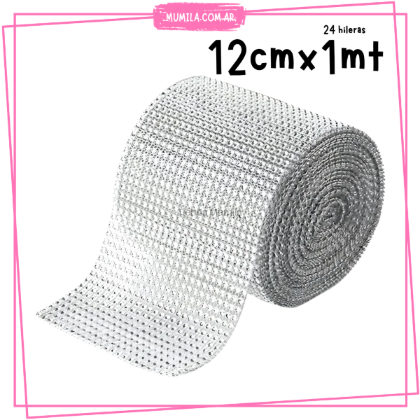 Producto - Falso strass 12cm x 1 metro - 24 lineas