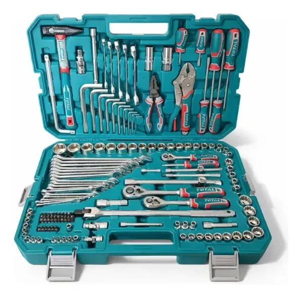 Producto - Set De Herramientas Manuales TOTAL de 142 Piezas Maletín Calidad Industrial