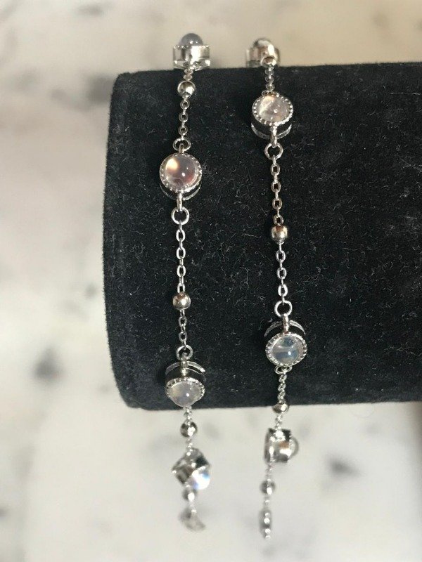 Producto - PULSERA PIEDRA LUNAR ARCOIRIS PLATA 925