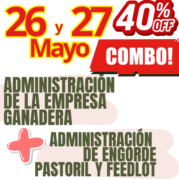 Producto - COMBO 2 CURSOS:     Gestión Ganadera  +  Engorde Pastoril y Feedlot