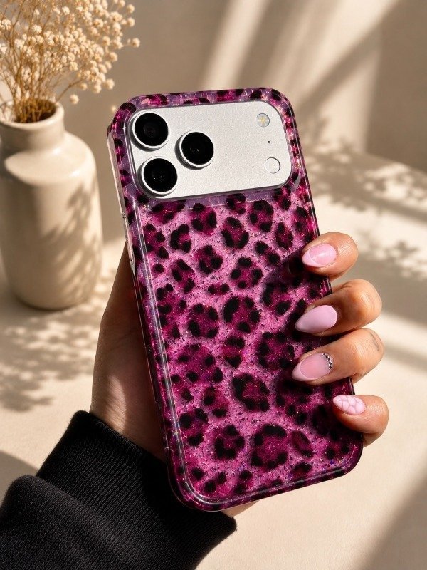 Producto - Case print brillos fucsia iPhone - 0