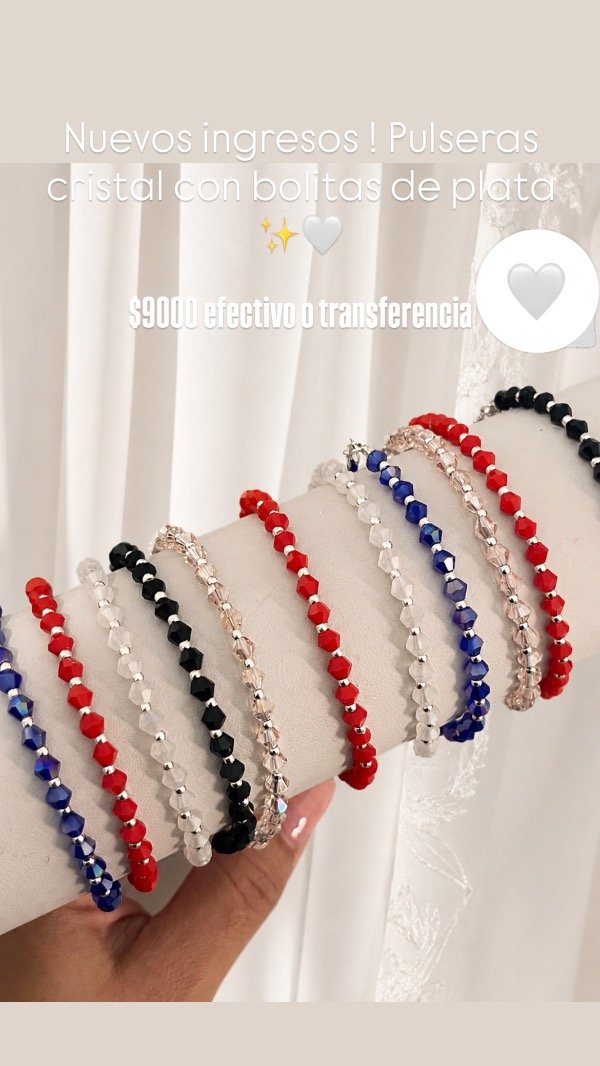 Producto - Pulseras cristales con bolitas de plata