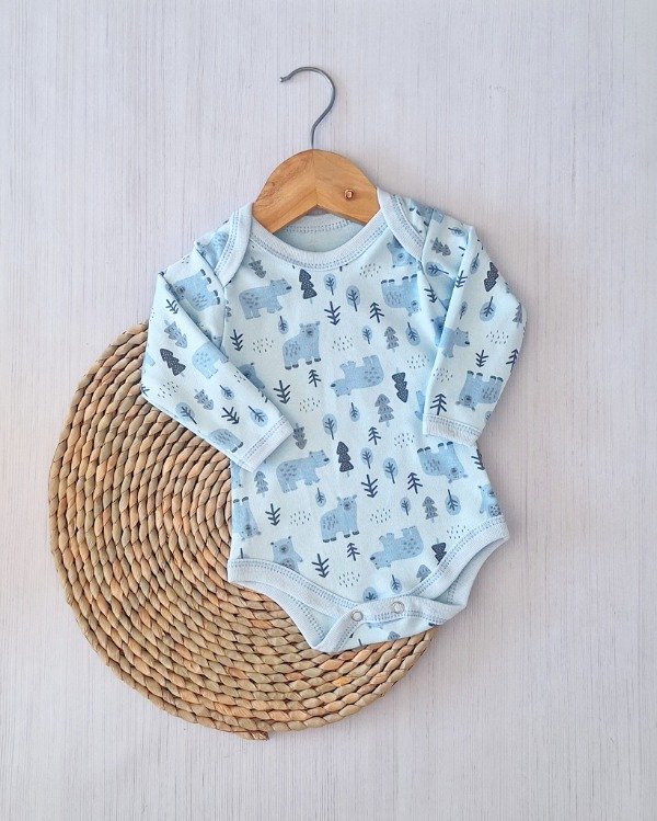 Producto - Body algodón NÓRDICO (celeste)