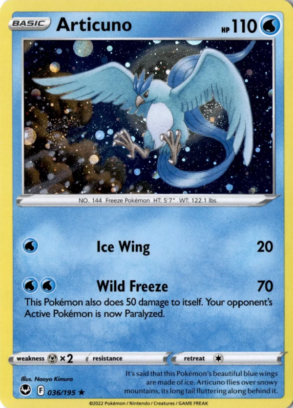 Producto - Articuno - 036/195 - Silver Tempest - Holo Cosmos Promo