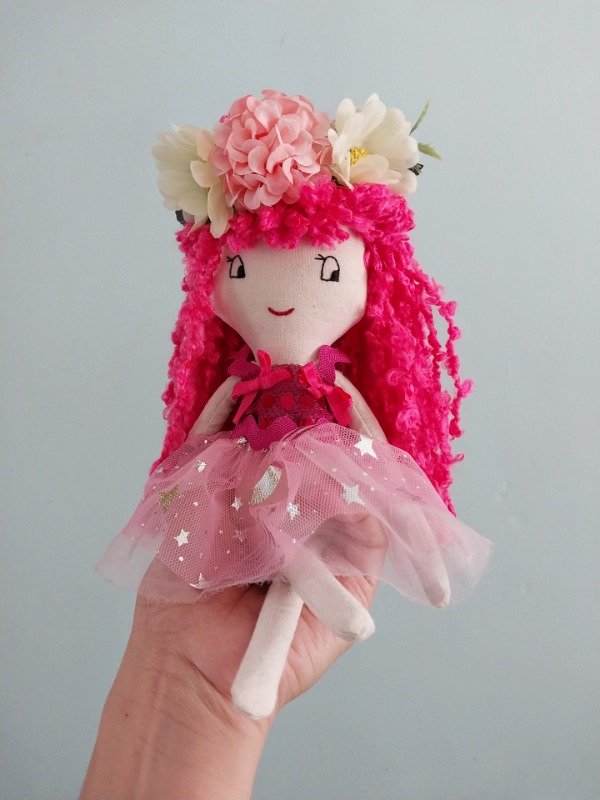 Producto - Puppet La muñeca (Fucsia Moñitos)