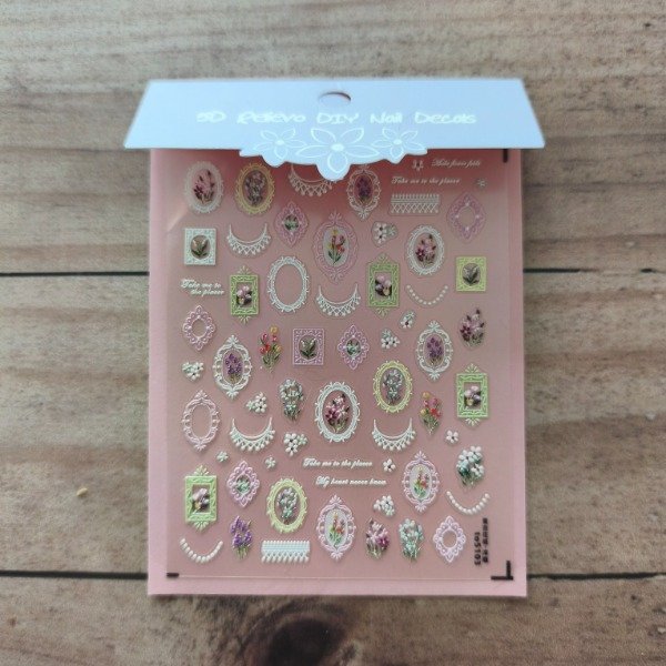 Producto - Mini stickers 3d Marcos y flores