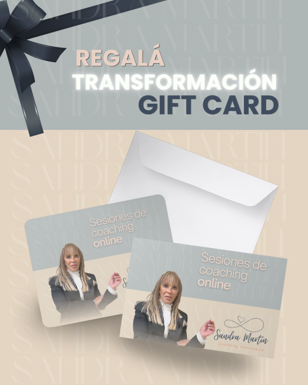 Producto - Gift Card "Regalá transformación" Regal sesiones de coaching online