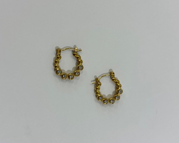 Producto - ARGOLLITAS SHINY DOTS GOLD (Par)