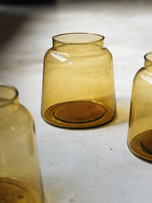 Producto - JARRÓN AMBAR VIDRIO SOPLADO