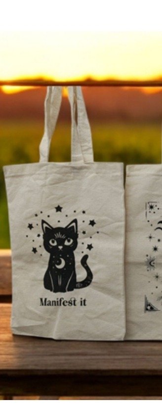 Producto - Tote lienzo gato negro