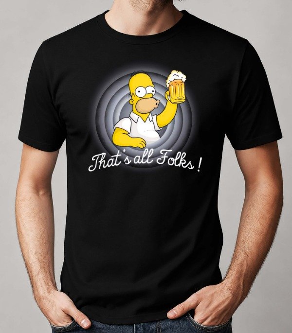 Producto - Remeras Negras Unisex DTF Los Simpsons - 0