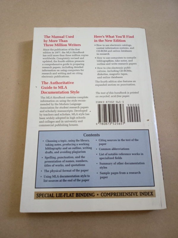 Producto - MLA handbook for writers of research - Joseph Gibaldi - TMLAA 1995 - 1