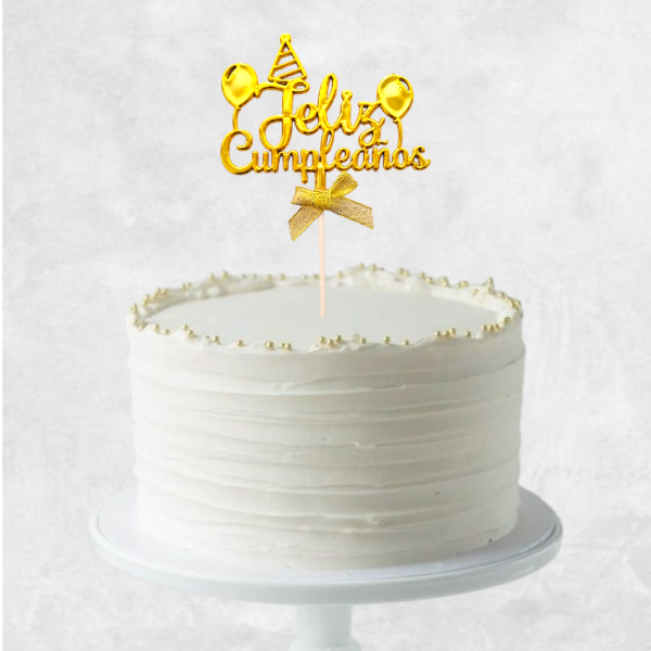 Producto - Cake Topper "Feliz Cumpleaños" ECO Dorado