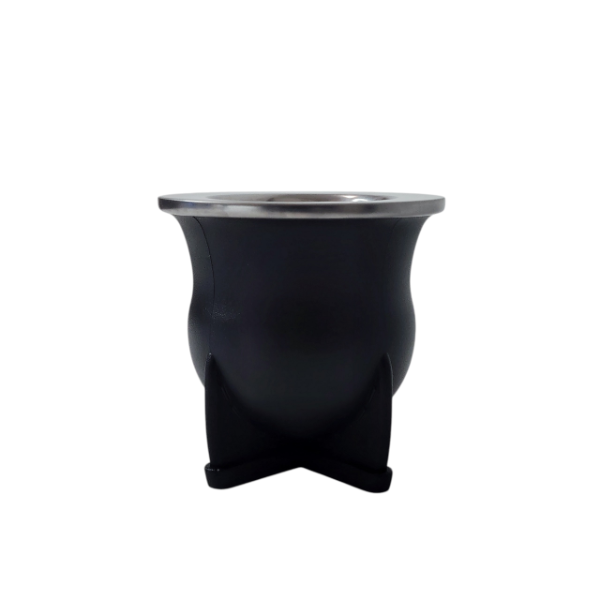 Producto - MATE CAMIONERO DE PVC COLOR NEGRO CON VIROLA DE ACERO INOXIDABLE - 0