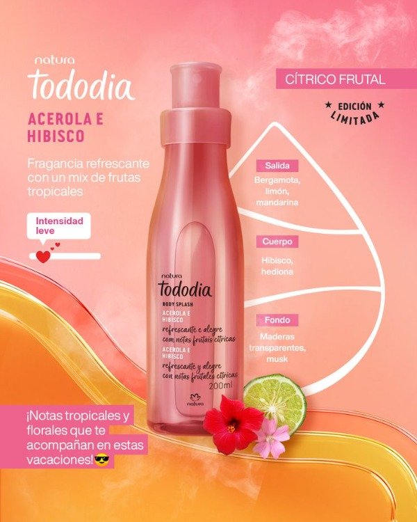 Producto - Body Splash Acerola e Hibisco - Tododia