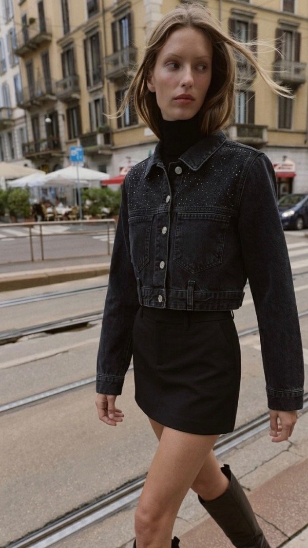 Producto - Chaqueta crop denim Zara