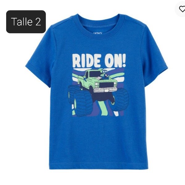 Remera manga corta carters talle 2 azul