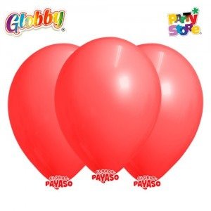 Producto - GLOBBY 9" LISO STANDARD ROJO - Bolsita x 25 u