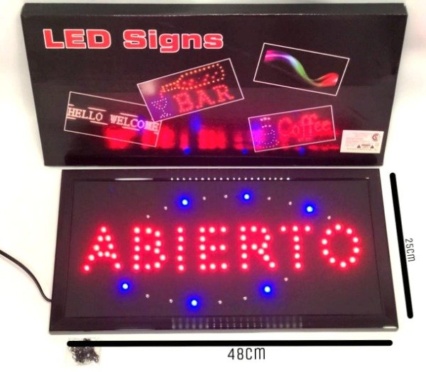 Producto - Cartel led de Abierto - 0