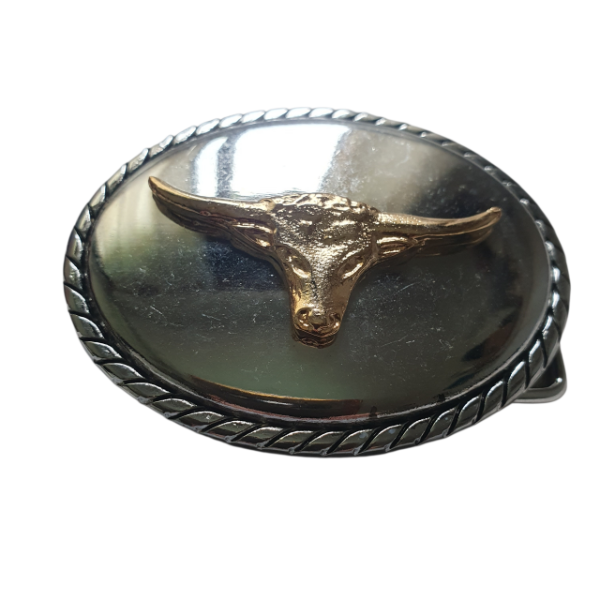 Producto - Hebilla Bull plateada