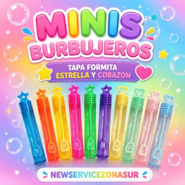Producto - MINI BURBUJEROS PACK X10 SURTIDOS