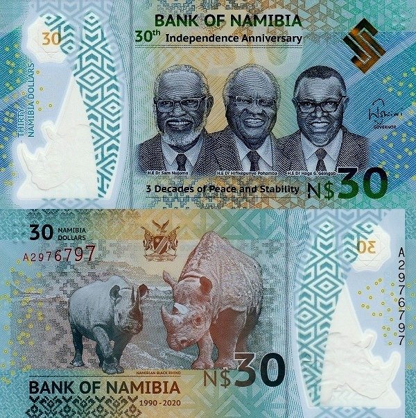 Producto - Namibia - 30 Dólares (2020) - 30 Años Independencia (Polímero) - Pick #18