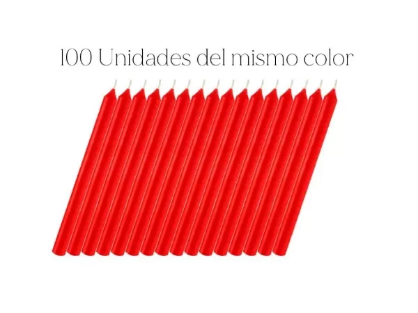 Producto - VELA LARGA X 100 UNID (19CM /1CM DIA)