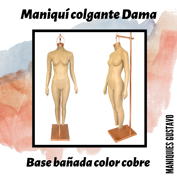 Producto - Colgante dama con base bañada cobre